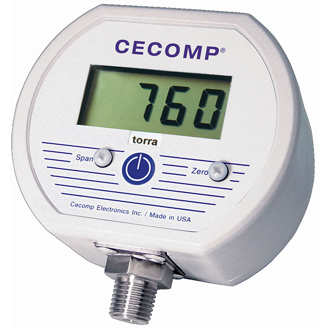 NEMA 4X digital vacuum gauge for food processing: F4B -FP